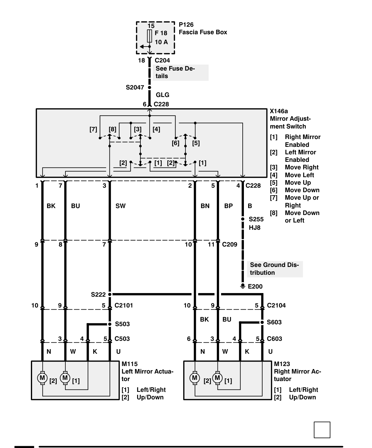 Power Mirrors – Circuit Diagram