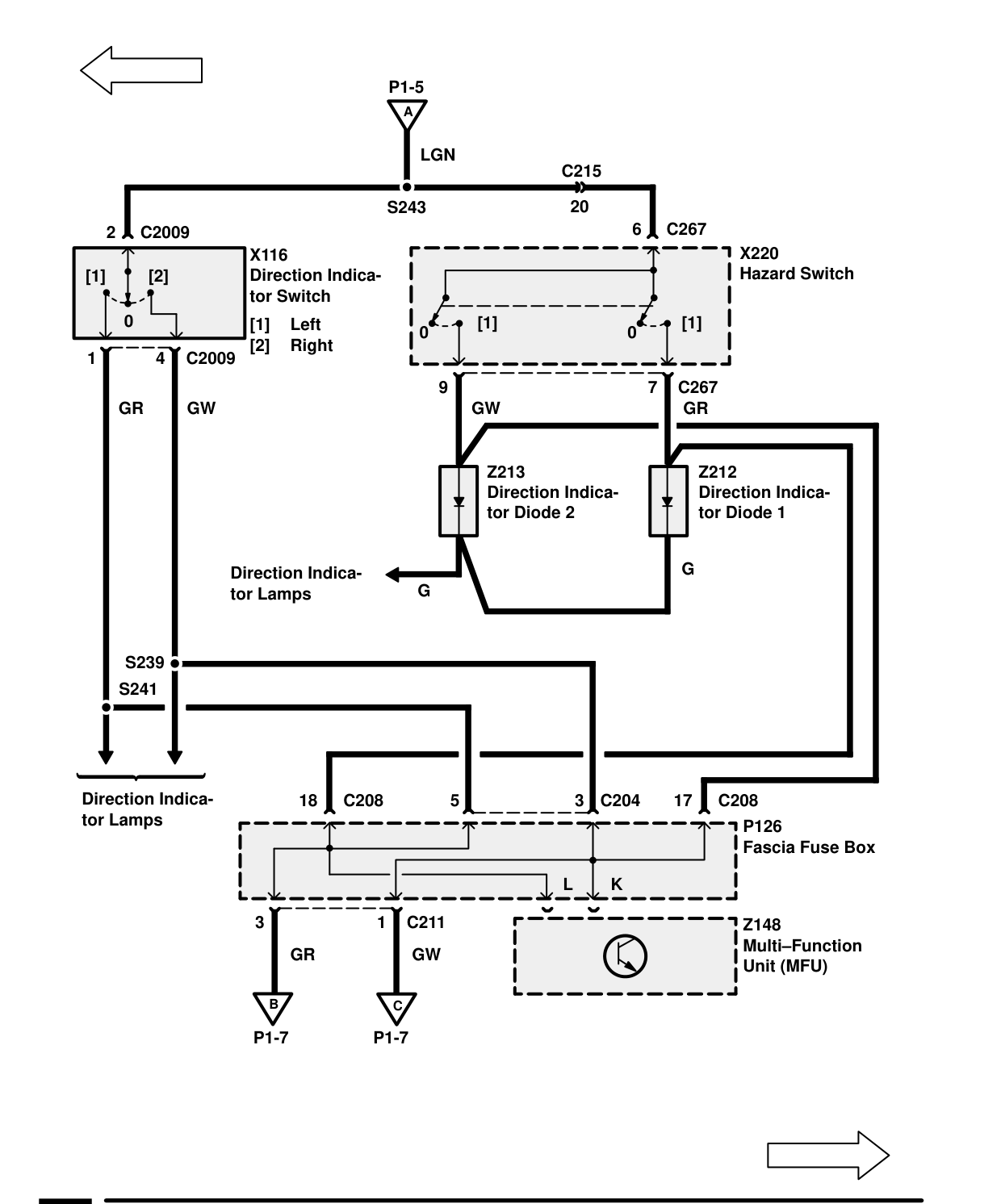 Trailer Auxiliary Socket – Circuit Diagram