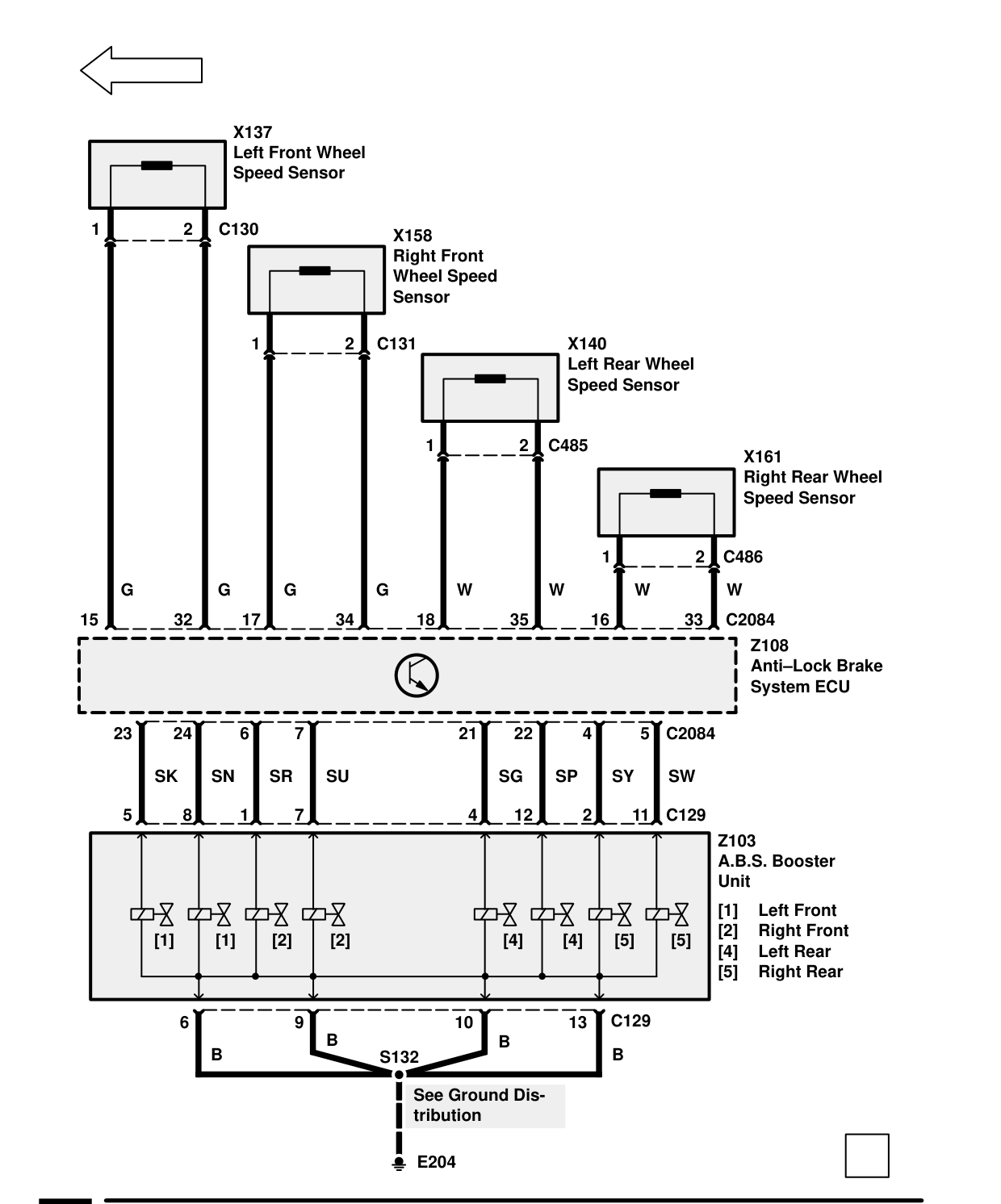Anti-Lock Brake System – Circuit Diagram