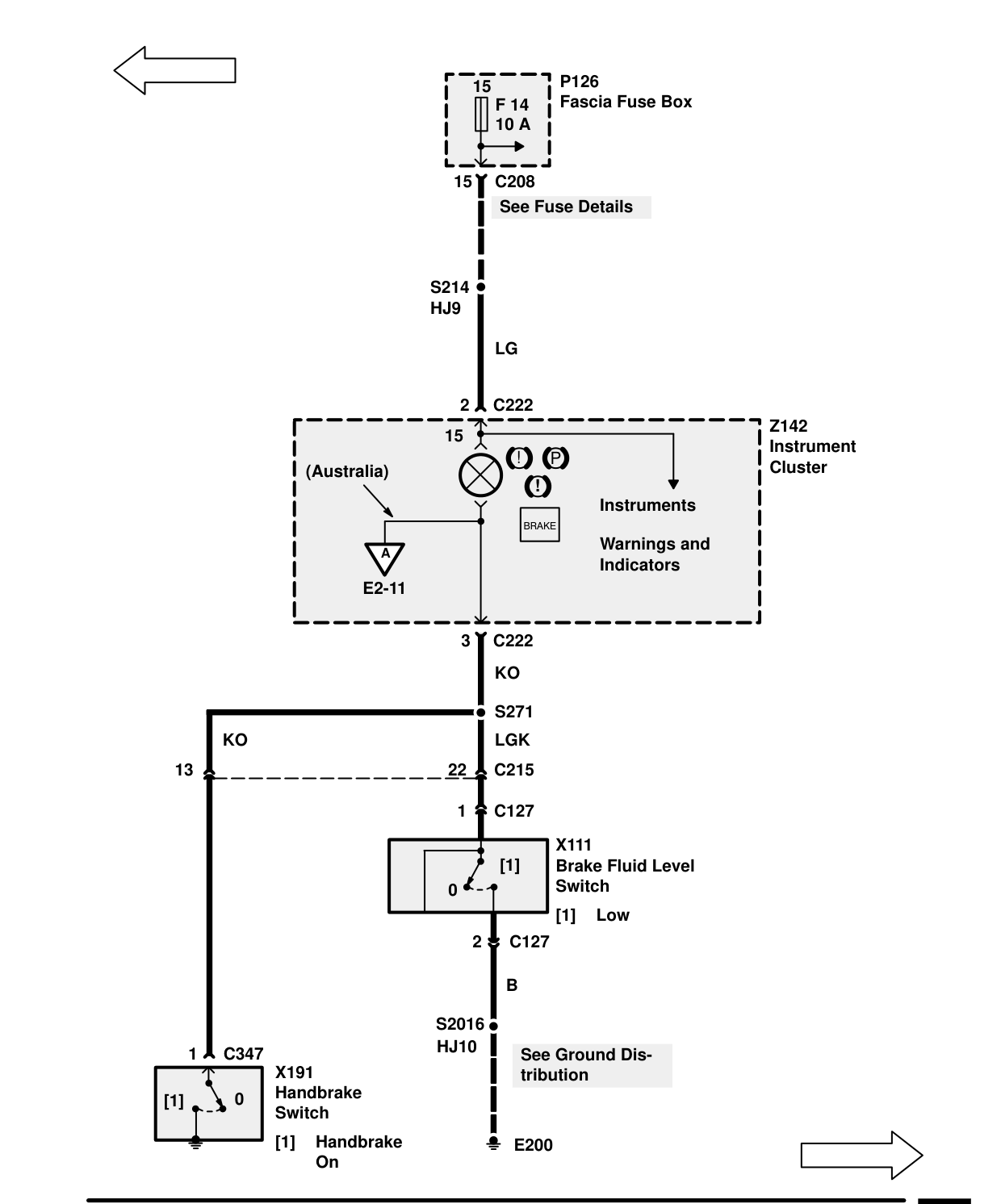 Warnings And Indicators – Circuit Diagram