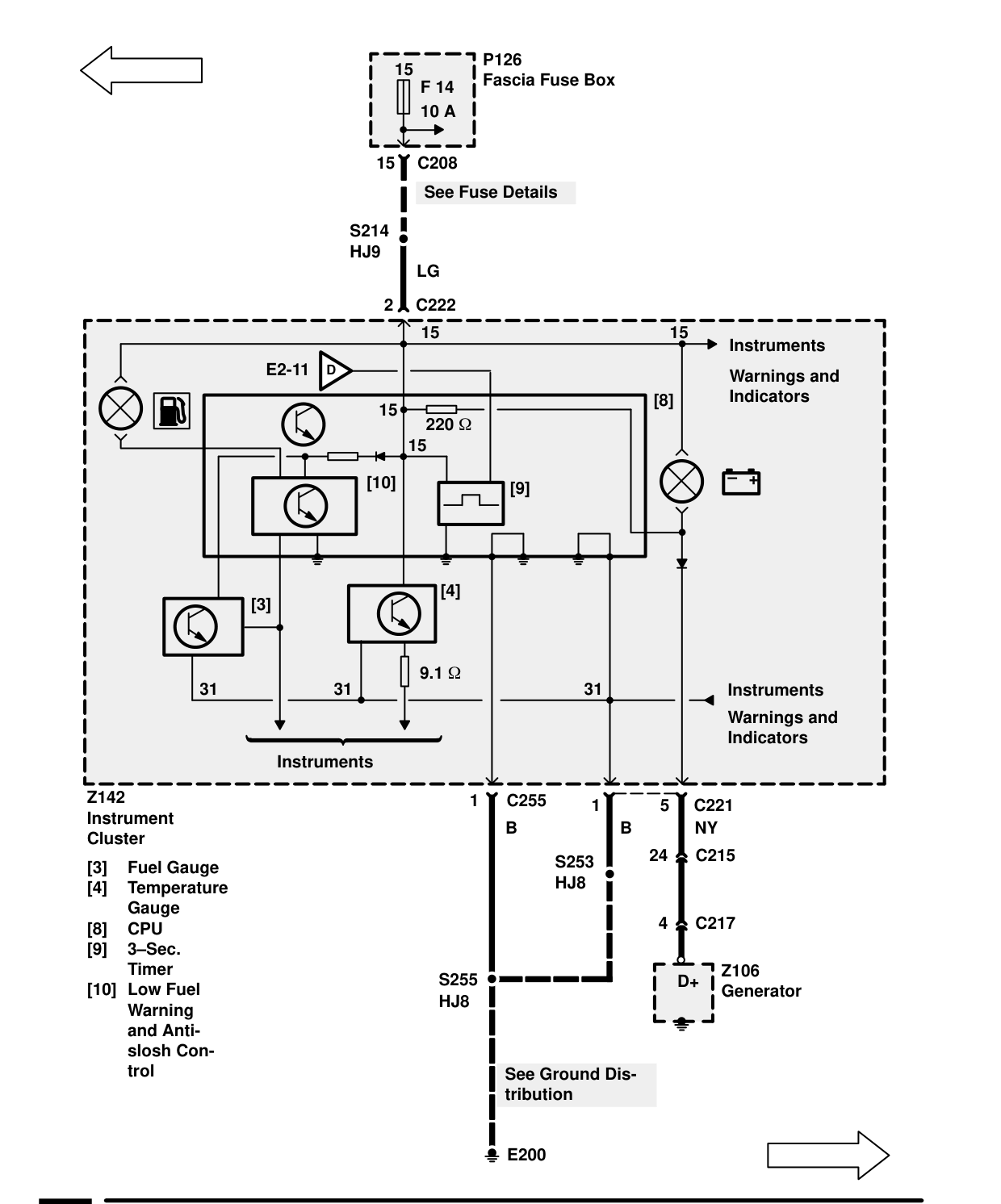 Warnings And Indicators – Circuit Diagram