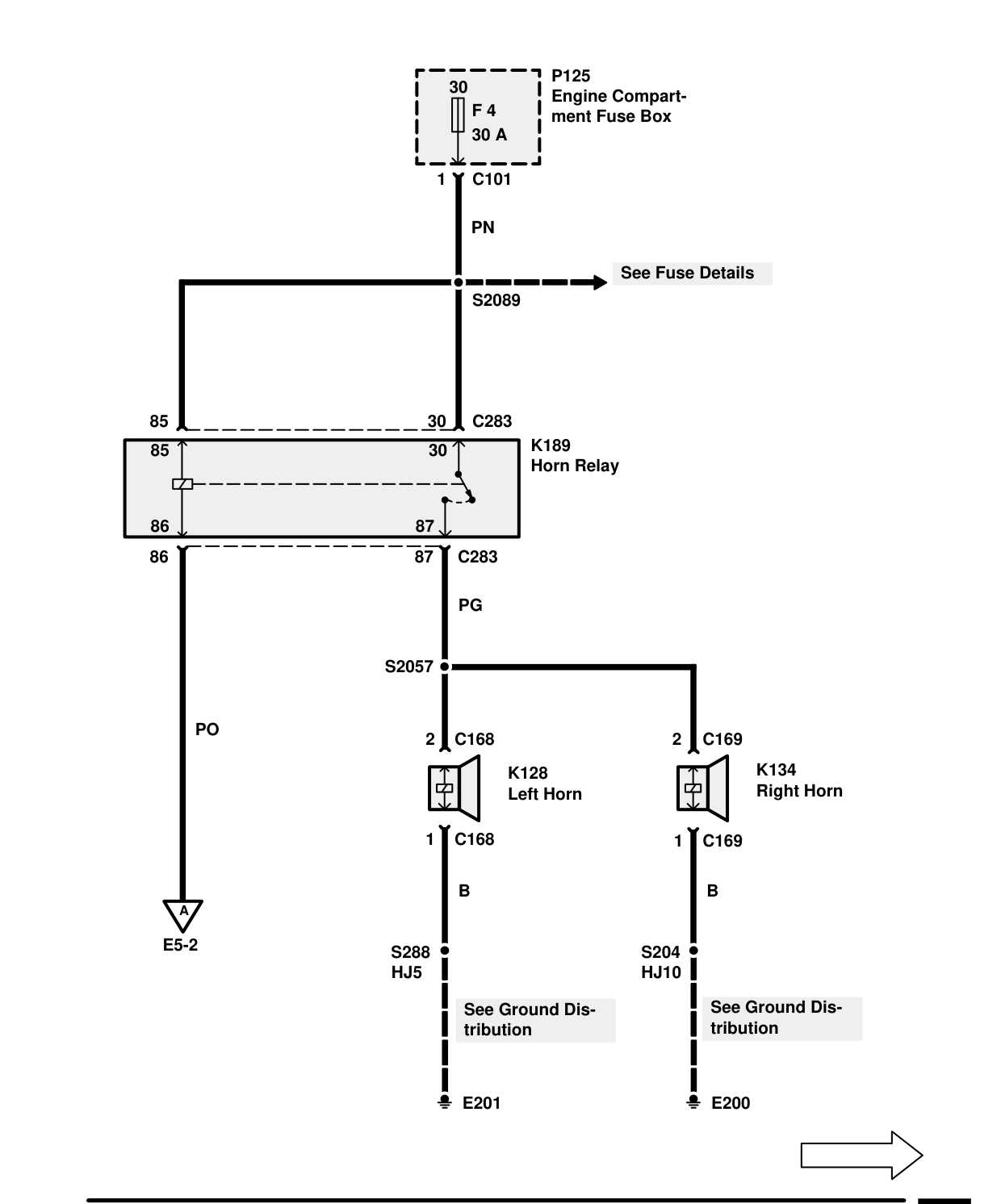 Horns – Circuit Diagram