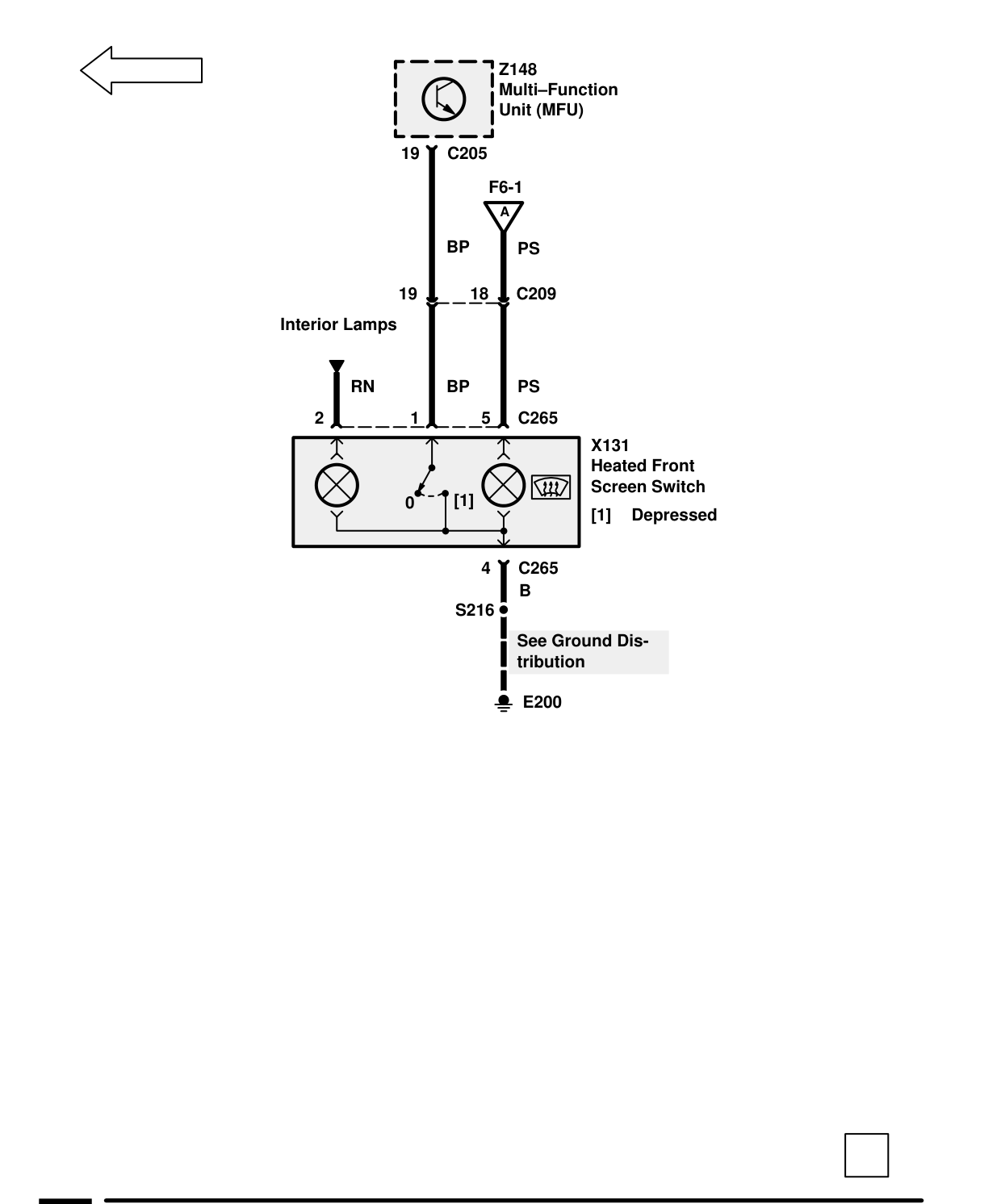 Heated Front Screen – Circuit Diagram