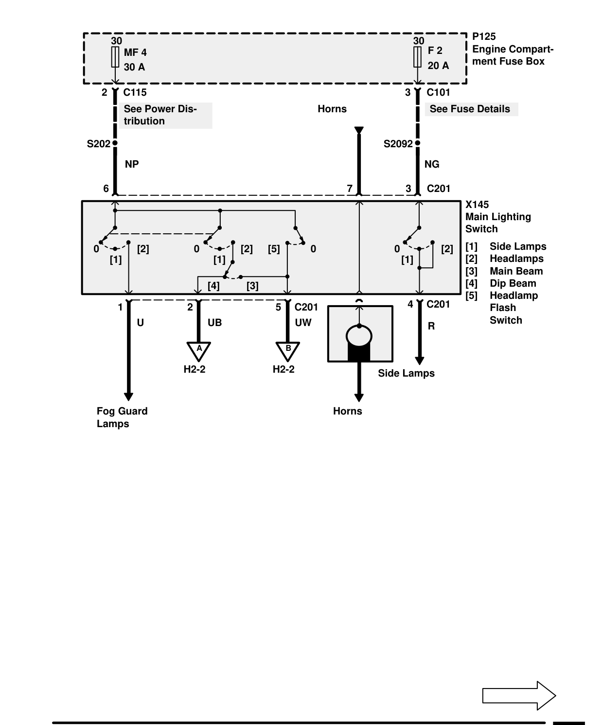 Headlamps (Japan) – Circuit Diagram