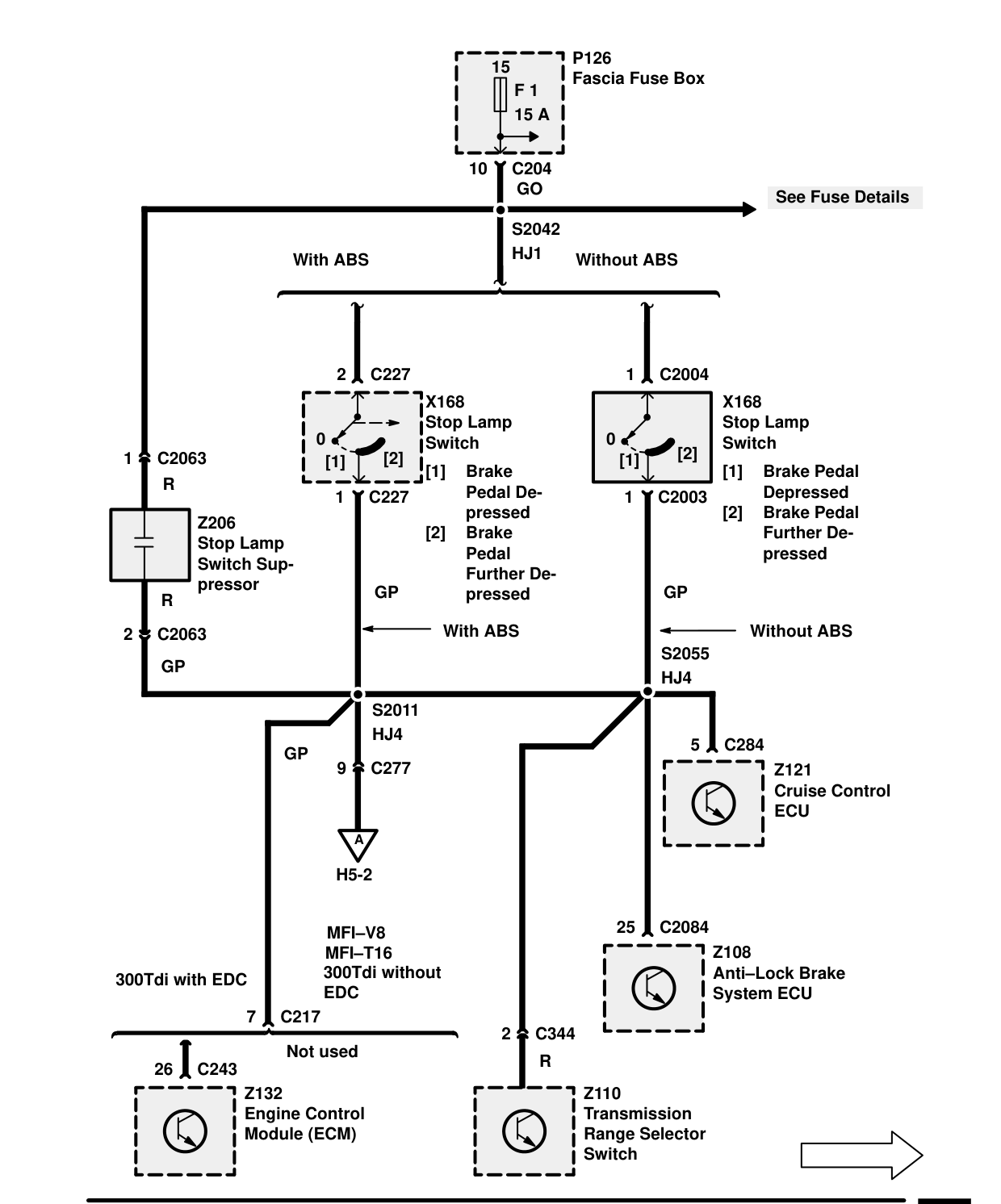 Stop Lamps – Circuit Diagram
