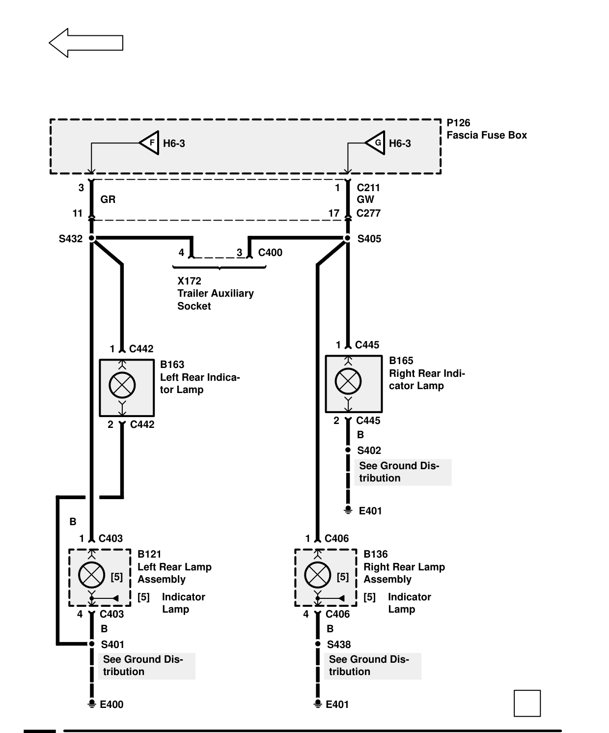 Direction Indicator Lamps – Circuit Diagram
