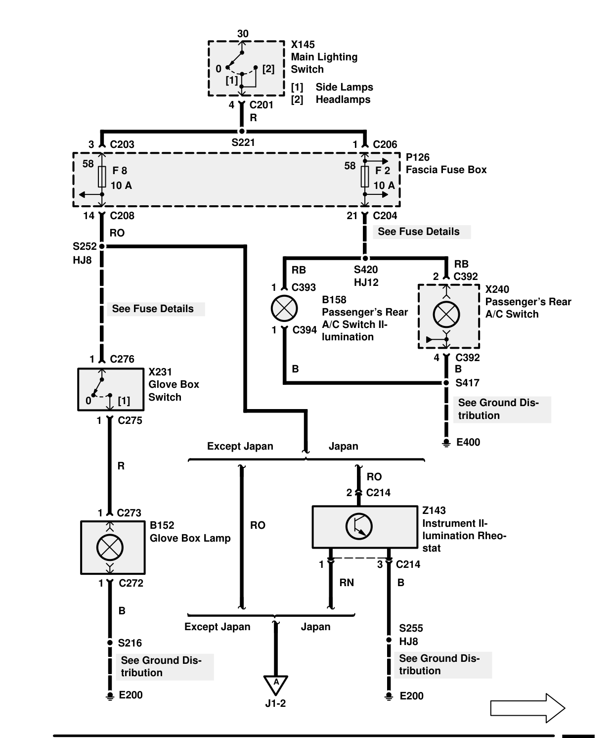 Interior Lamps – Circuit Diagram