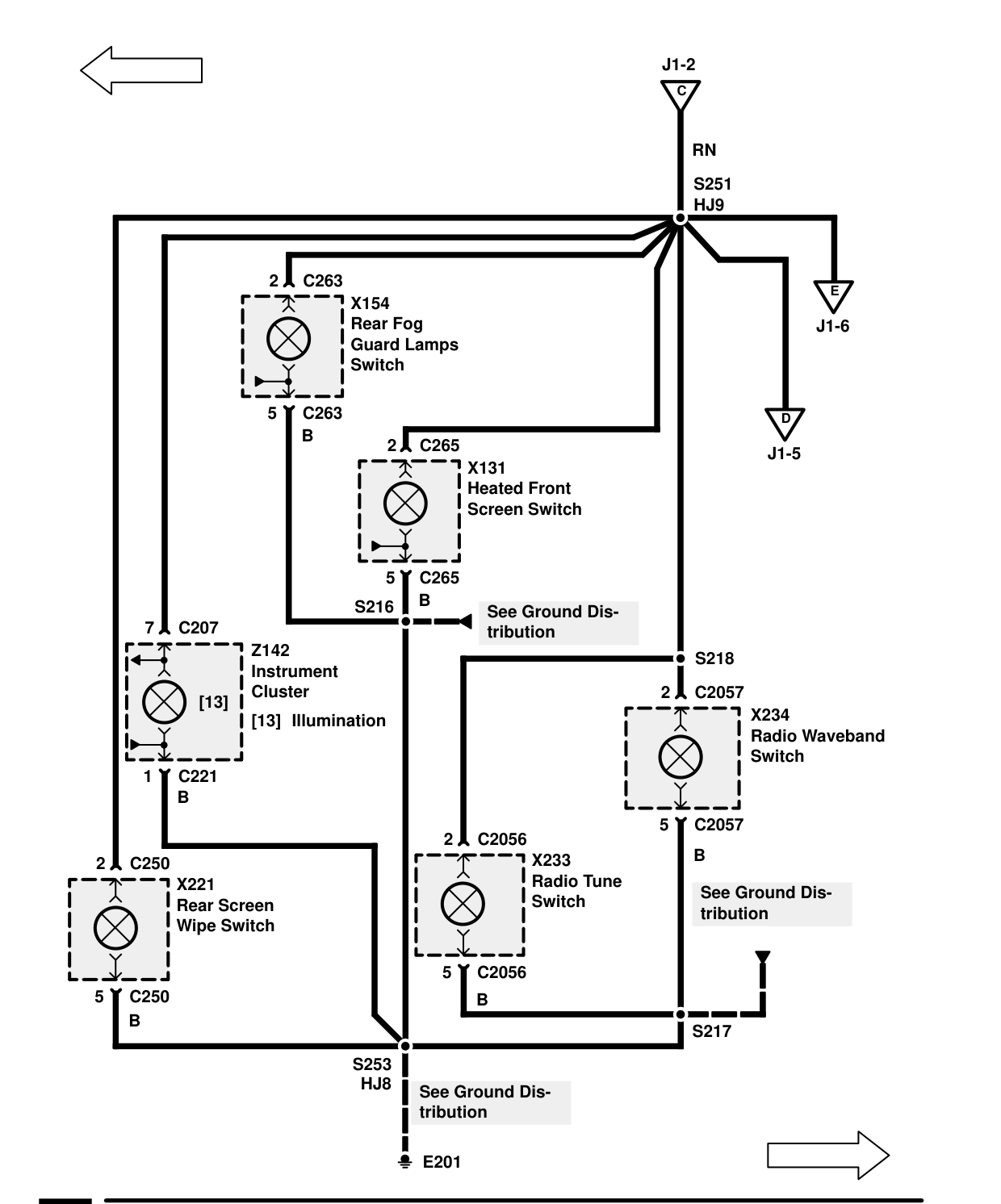 Interior Lamps – Circuit Diagram