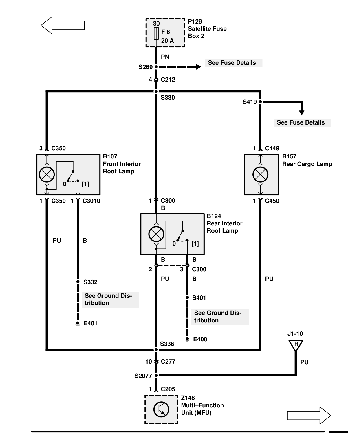 Interior Lamps – Circuit Diagram