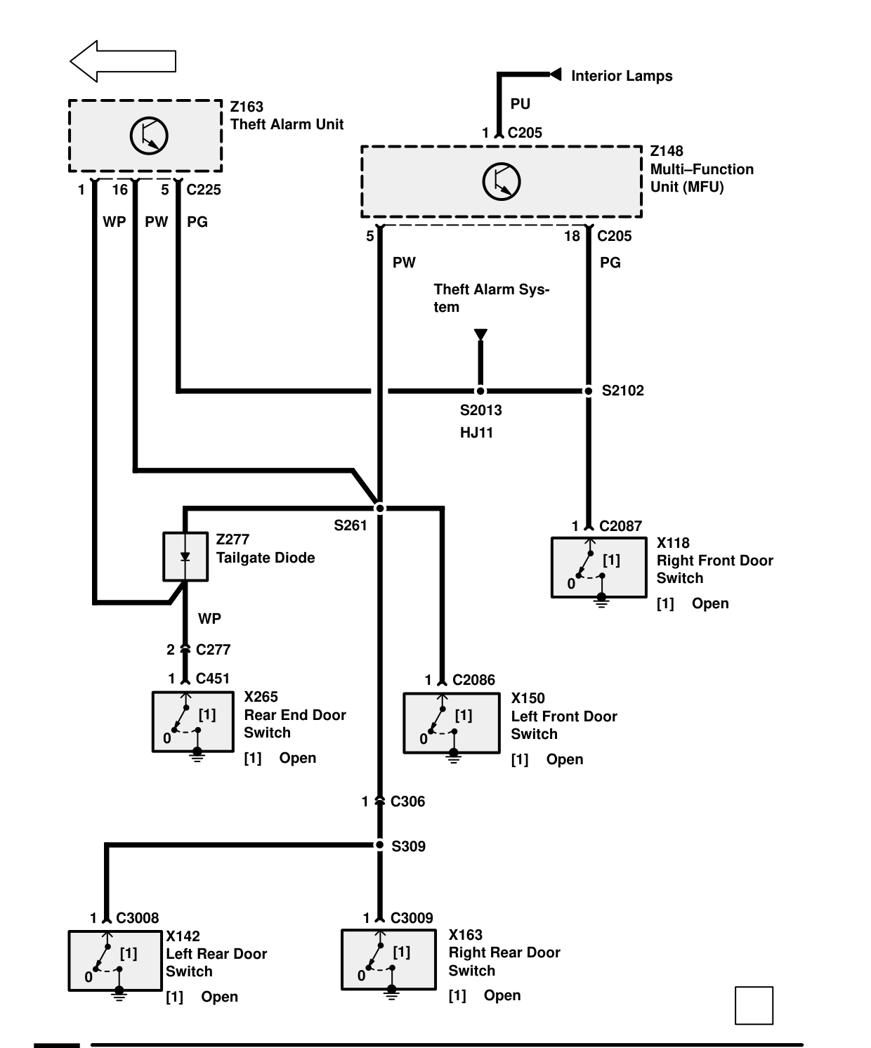 Interior Lamps – Circuit Diagram