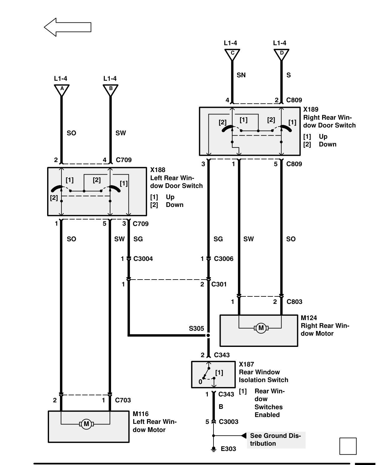 Power Windows – Circuit Diagram