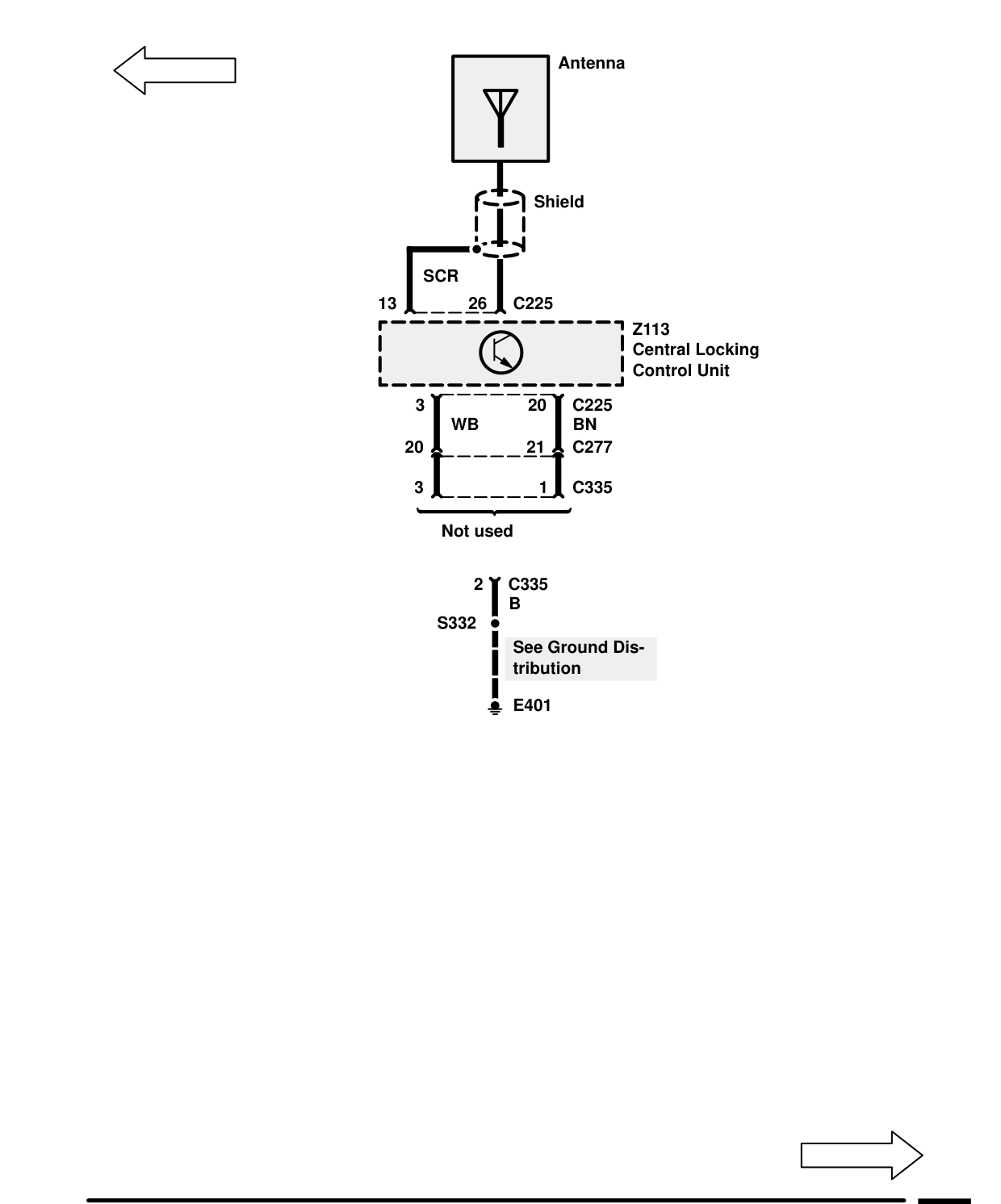 Central Locking (Japan) – Circuit Diagram