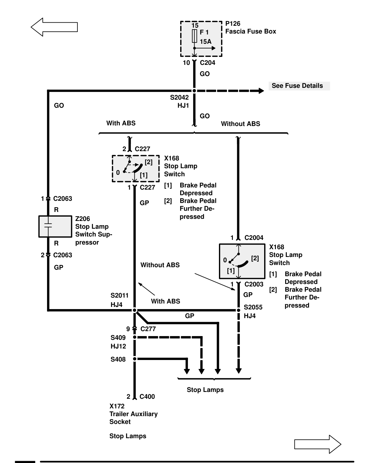 Trailer Auxiliary Socket – Circuit Diagram