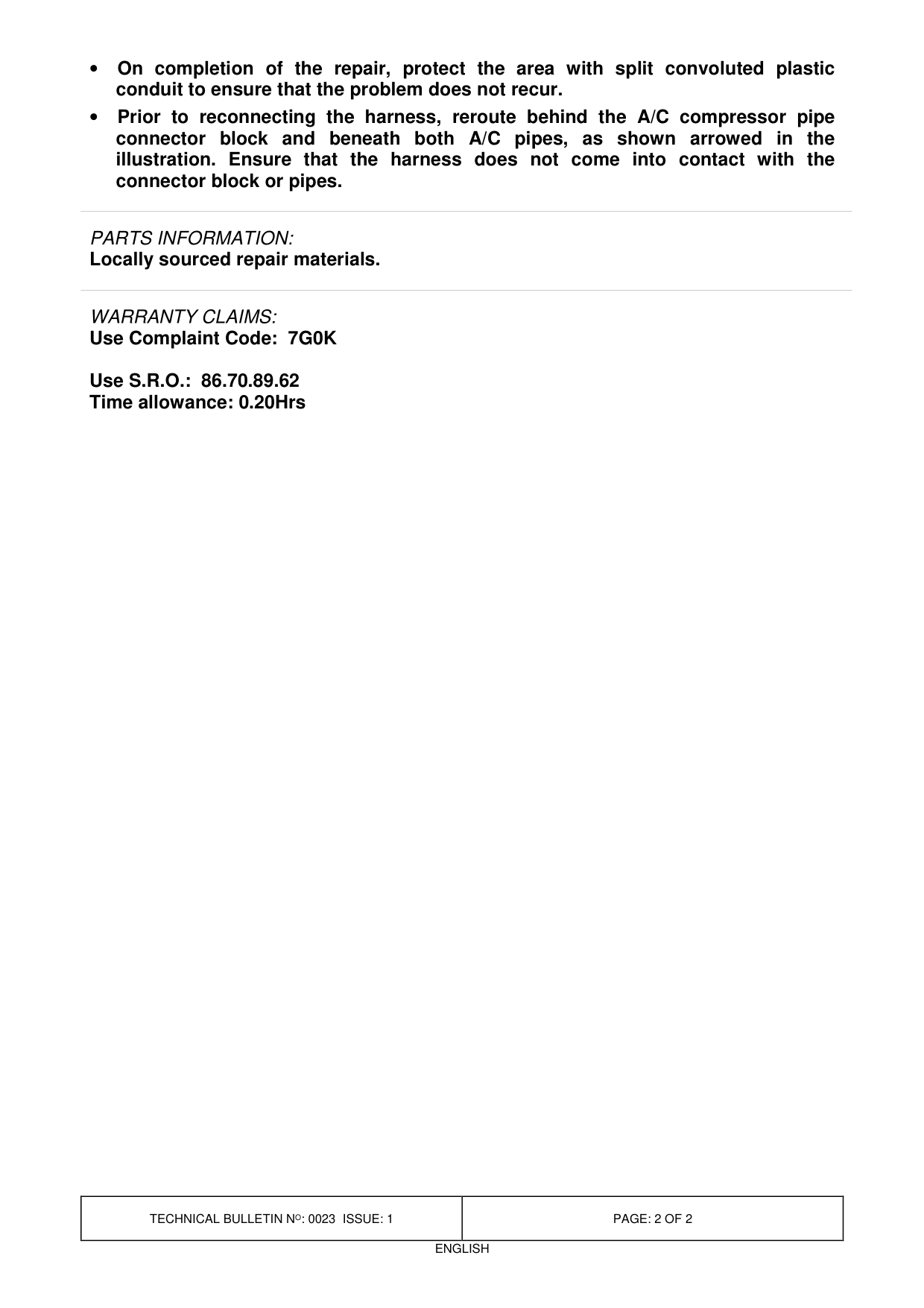 Engine Power Fluctuates During Acceleration – bulletin page 2