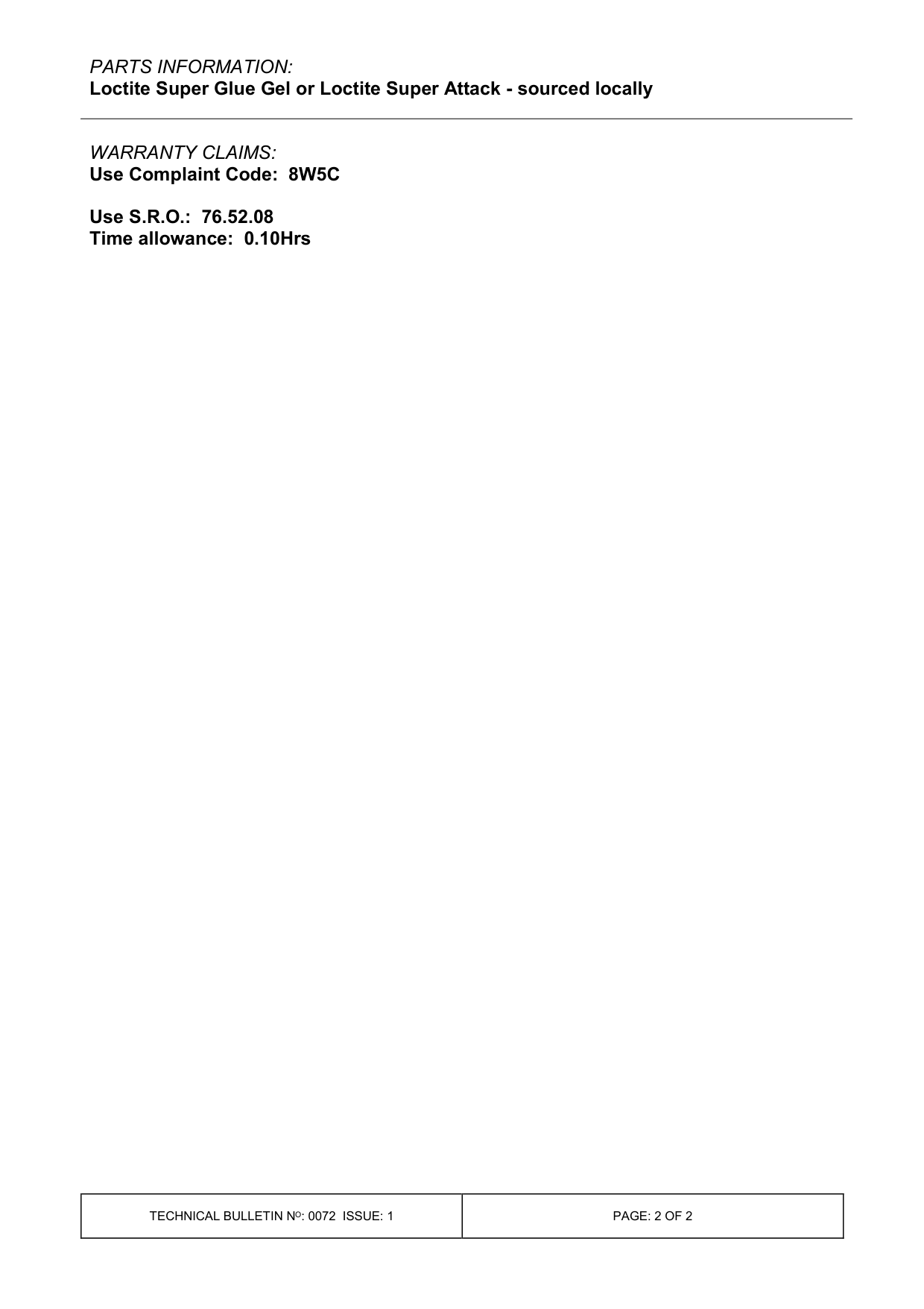 Glove Box Will Not Stay Closed – bulletin page 2
