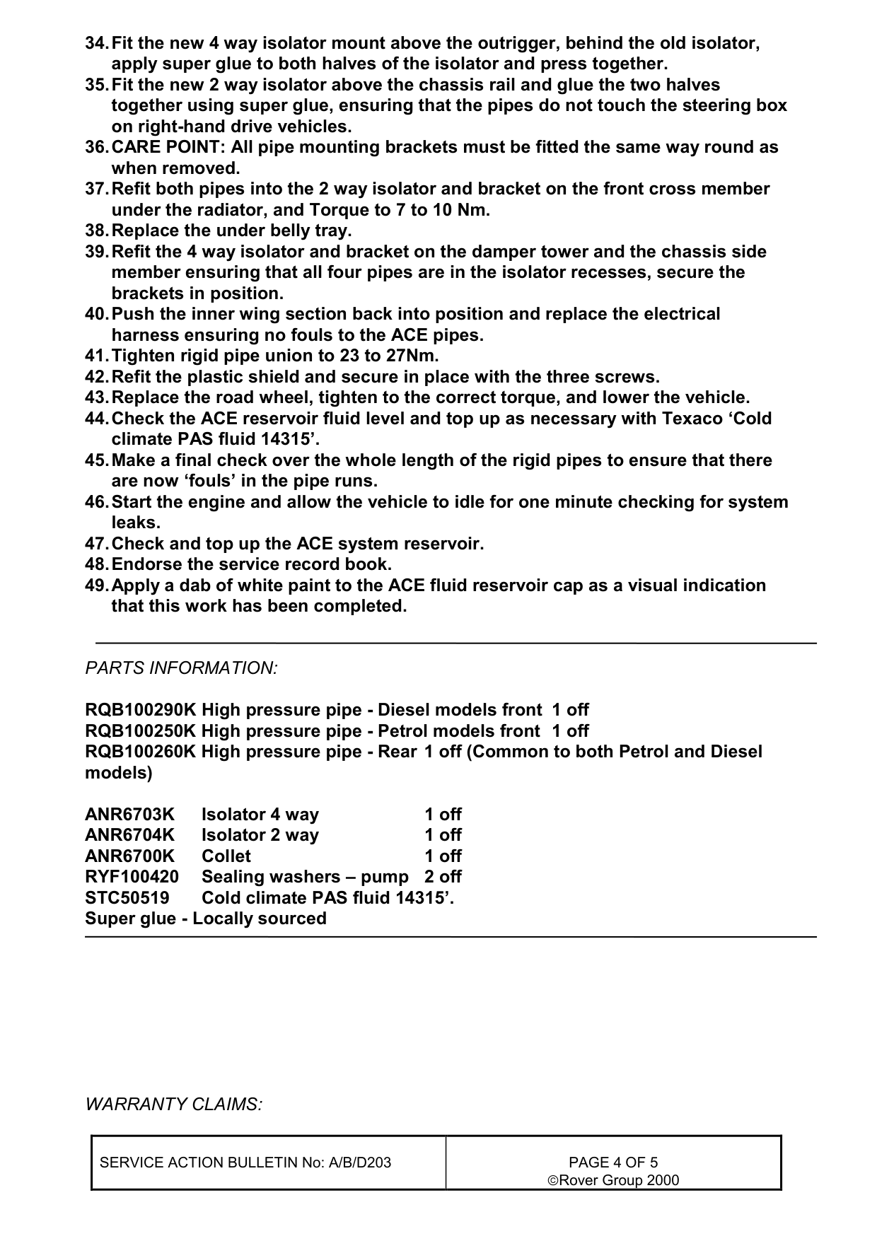 Ace - High Pressure Pipes Fracturing – bulletin page 4