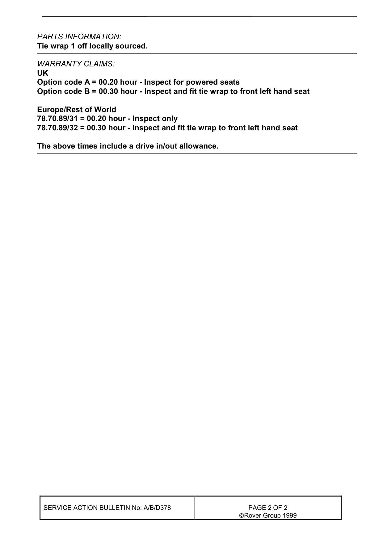 Srs Pre-Tensioner Harness Routing – bulletin page 2