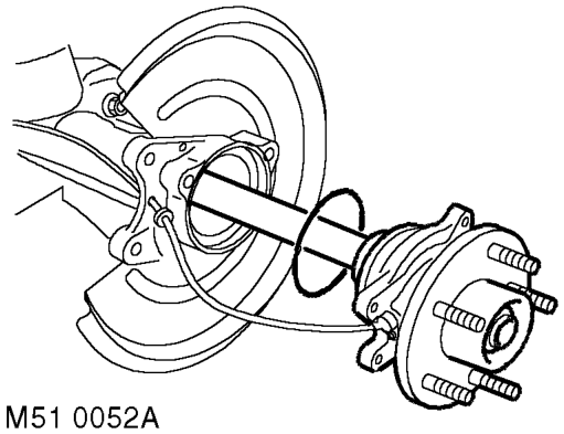 Models with sls: – Remove 4 bolts securing wheel hub to axle.