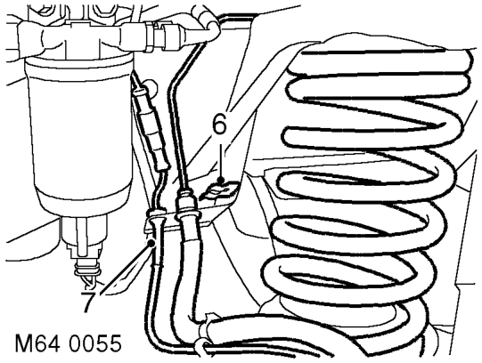 Road spring - rear – Remove bolt securing damper to axle.