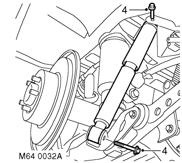 Damper - rear – Support weight of axle on a jack.