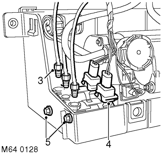 Air valve - sls – Release 2 fasteners and remove air compressor unit cover.