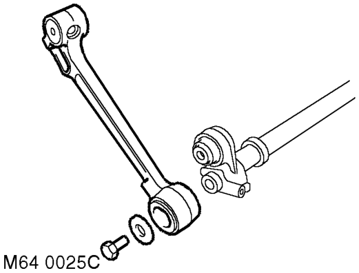 Remove nut and bolt securing actuator to short arm and remove actuator.