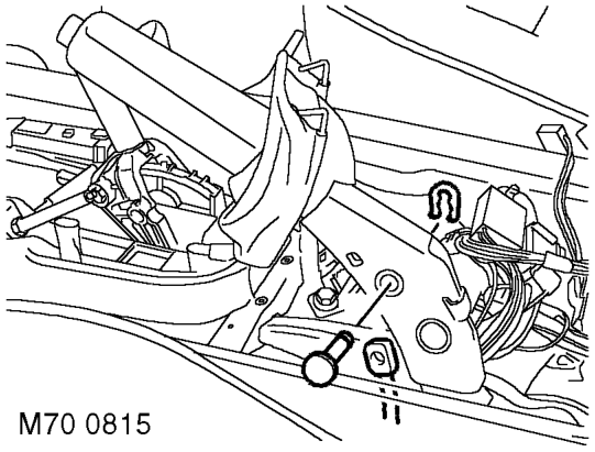 Cable - handbrake – Remove centre console.  INTERIOR TRIM COMPONENTS, REPAIRS, Console - centre - automatic m