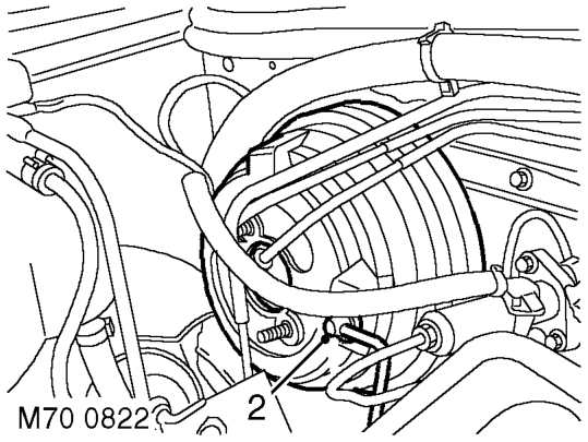 Servo - brake – Remove brake master cylinder.  BRAKES, REPAIRS, Master cylinder - brake.