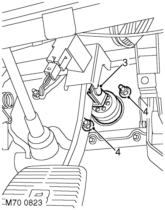 Servo - brake – Disconnect vacuum pipe from servo.