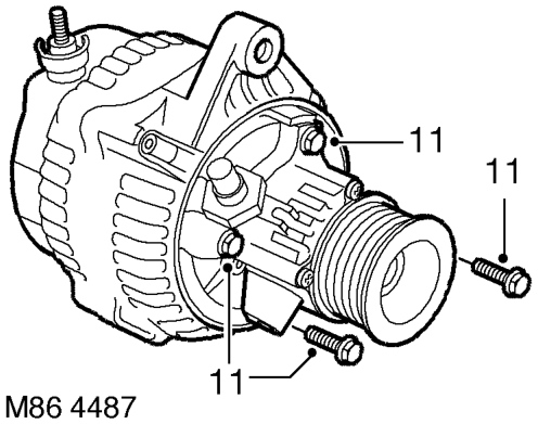 Vacuum pump - servo – radiator cooling fins.
