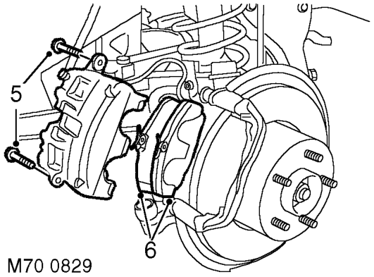 Housing - caliper - front – Remove brake hose banjo bolt and discard sealing washers.
