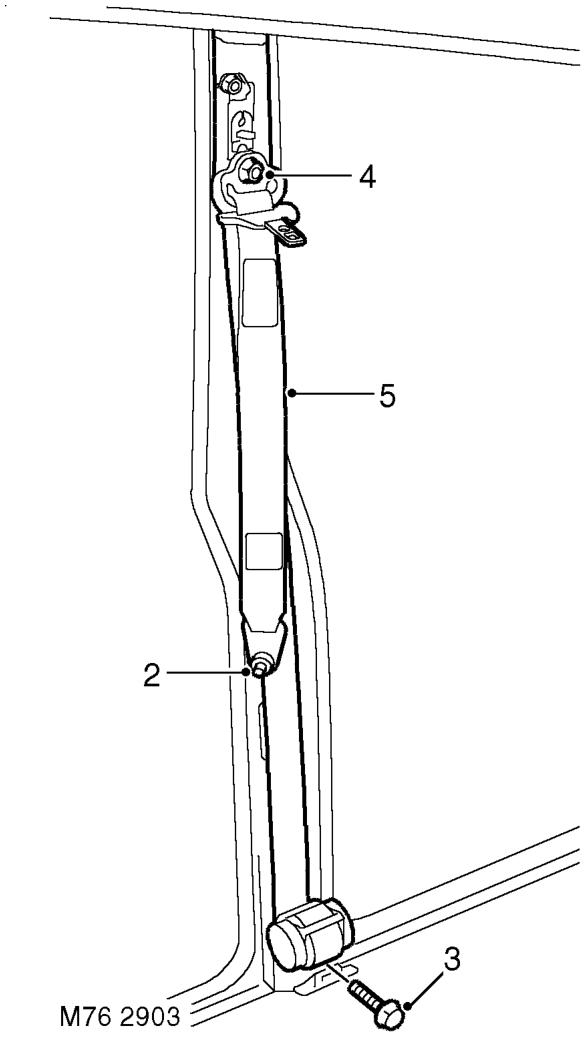 Seat belt - front – Remove 'B' post lower trim casing.  INTERIOR TRIM COMPONENTS, REPAIRS, Trim casing - lowe