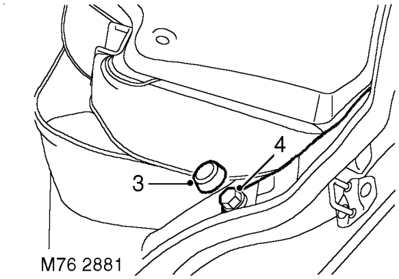 Seat belt - rear - side – Remove loadspace side trim casing.  INTERIOR TRIM COMPONENTS, REPAIRS, Trim casing - side
