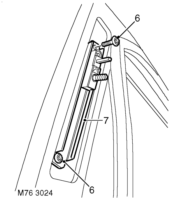 Mounting - seat belt - 'b' post – Remove nut securing seat belt upper anchorage to mounting.