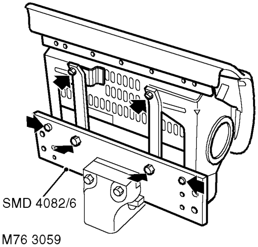 Deploy – Position brackets SMD 4082/7 to tool; lightly tighten bolts.
