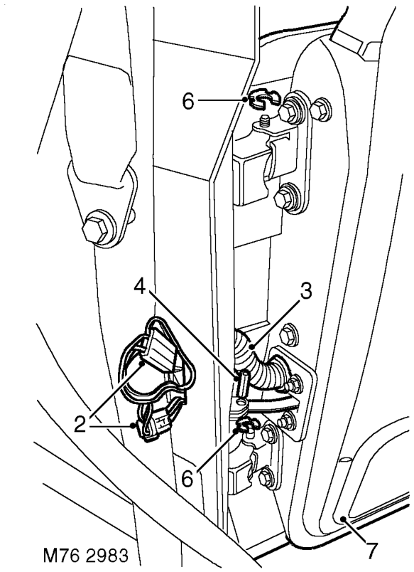 Door - rear – Release 'B' post lower trim casing and position aside.  INTERIOR TRIM COMPONENTS, REPAIRS