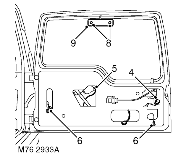 Door - tail – Carefully release water shedder from tail door.