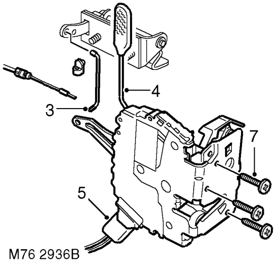 Latch and motor - tail door – Carefully release water shedder from tail door.