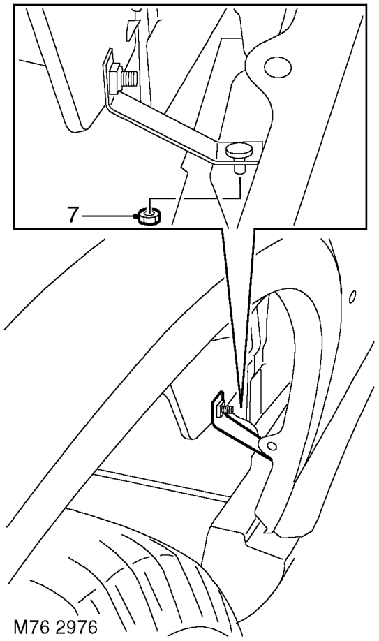 Wing - front - up to 03my – Remove screw securing headlamp surround panel to wing.
