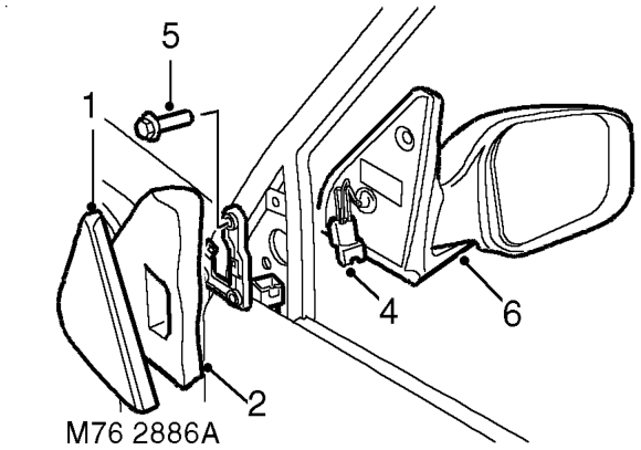 Mirror - exterior - electric – $% 76.10.57