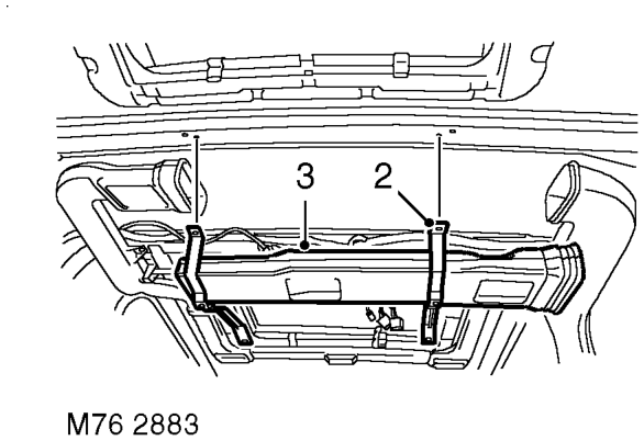 Roof bars – Remove headlining.  INTERIOR TRIM COMPONENTS, REPAIRS, Headlining.