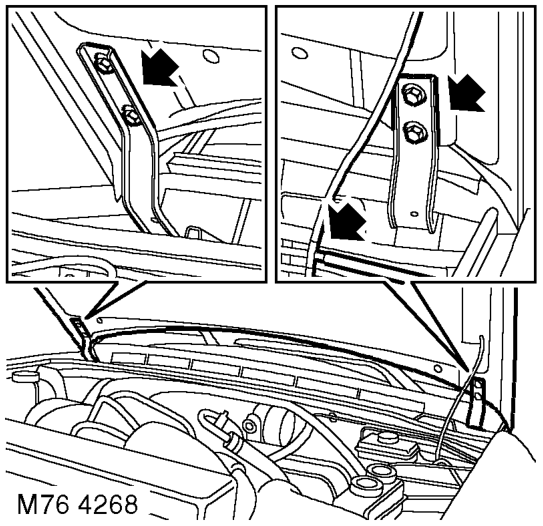 Bonnet – Support bonnet in open position.
