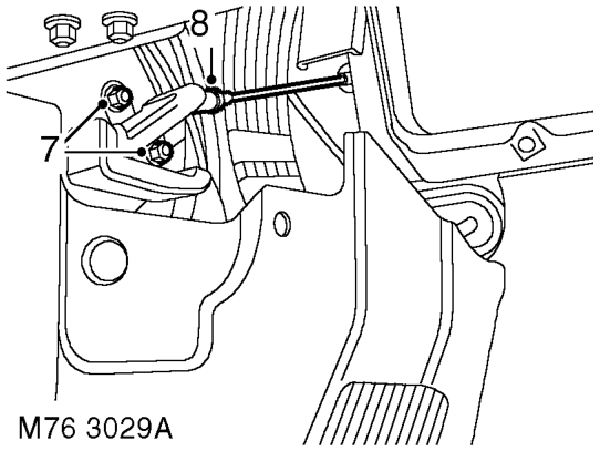 Cable - bonnet release - up to 03my – Remove 4 fasteners securing LH fascia closing panel to fascia and remove panel.
