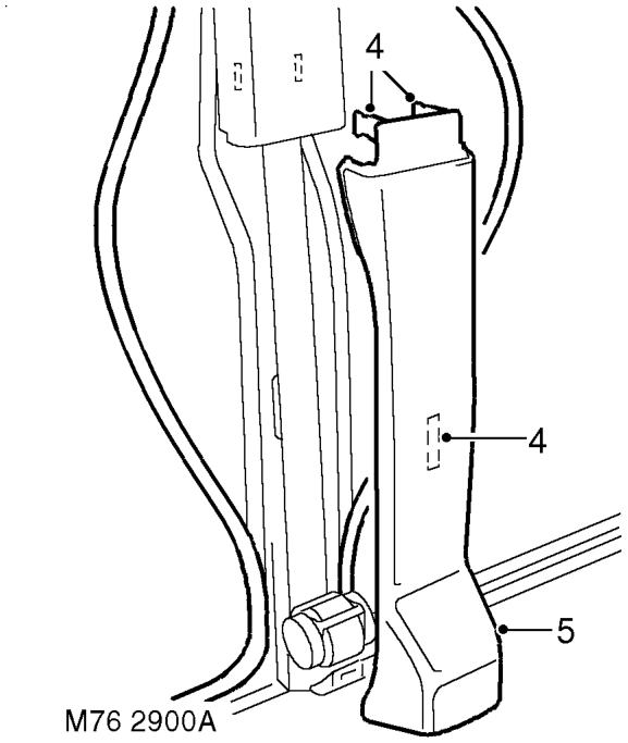 Trim casing - lower - 'b' post – $% 76.13.29