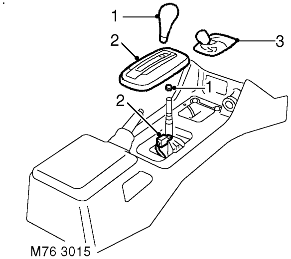 Console - centre - automatic models – Reposition rear seat.