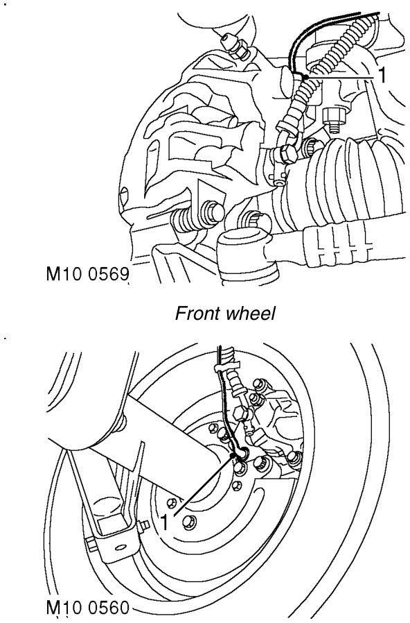 Road wheel speed sensors – Clean excessive deposits of brake dust from pads, calipers and disc shields using brake cl