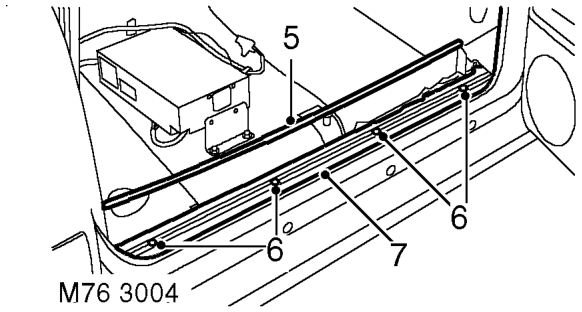 Remove both lower 'A' post trim panels.