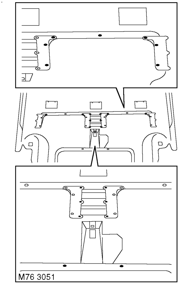 Position rear interior lamp to headlining and