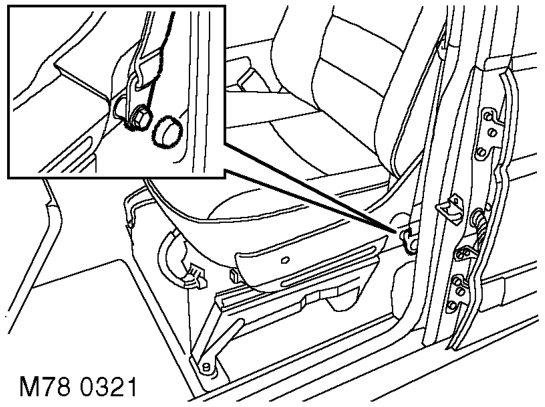 Seat - front – Remove lower trim casing.