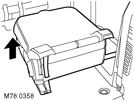 Remove lower 2 nuts securing seat to lower rear quarter panel. The action of the spring wi